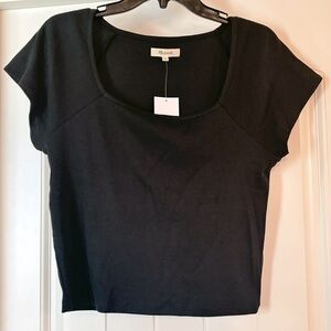 NEW Madewell Black Crop Top